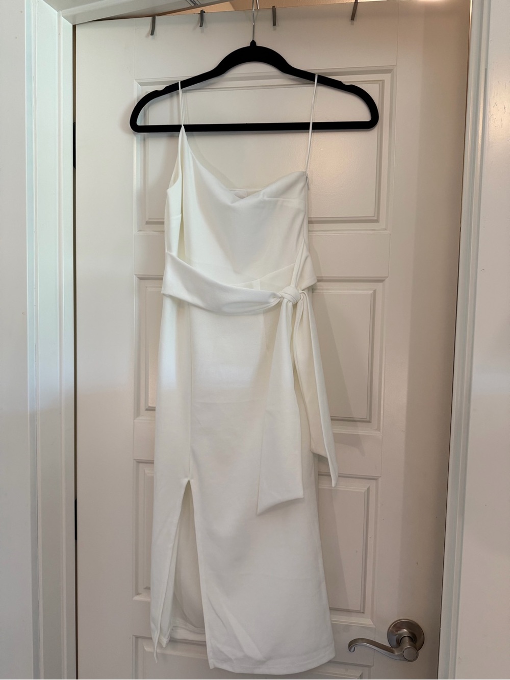 Lulus Club Scene White One-Shoulder Bodycon Midi Dress
